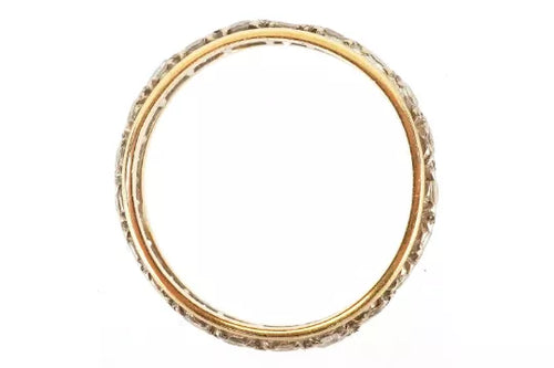 18ct Gold Eternity Band with Clear Stones