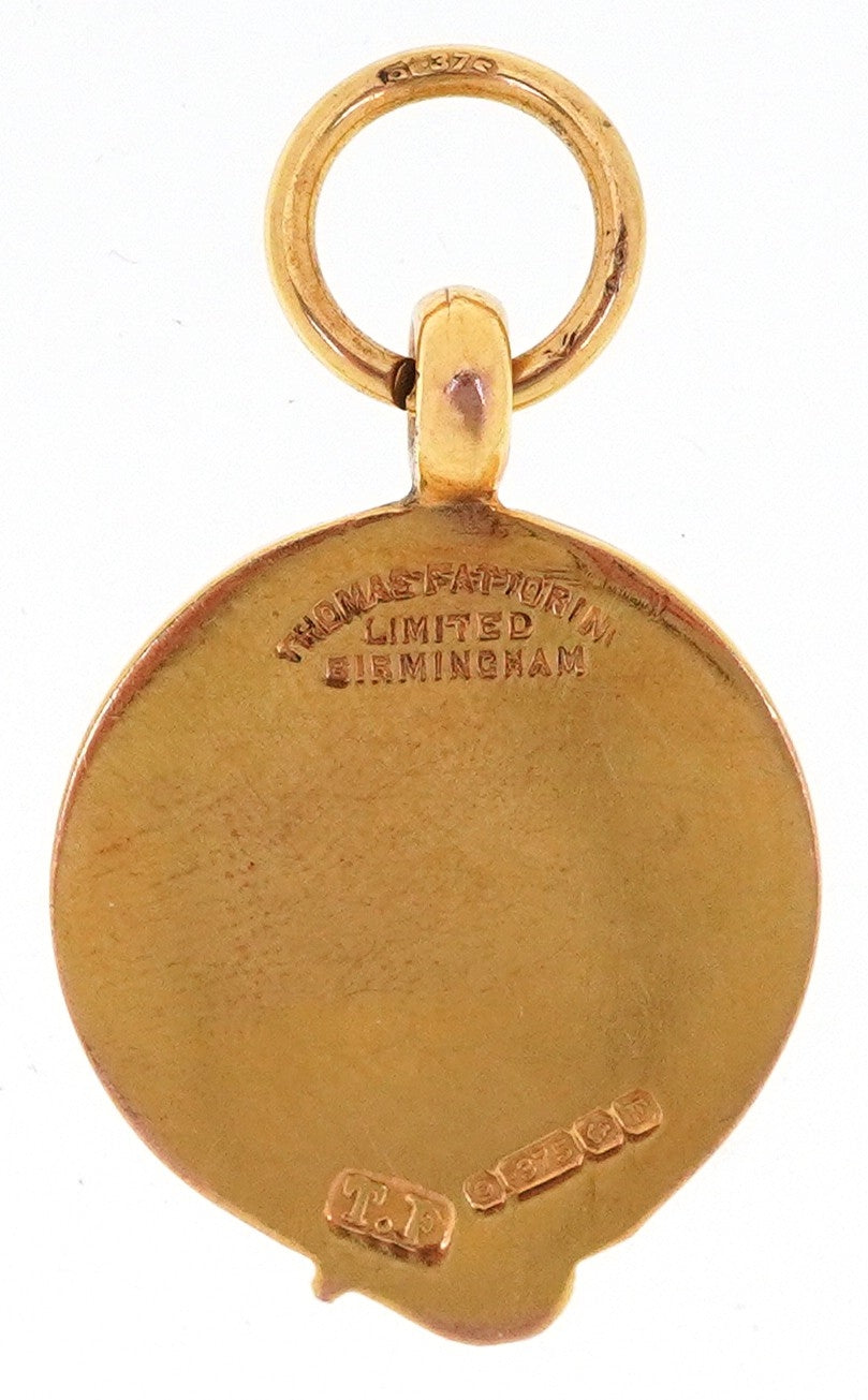 Thomas Fattorini 9ct gold T & GWU Jewel, Birmingham 1930.