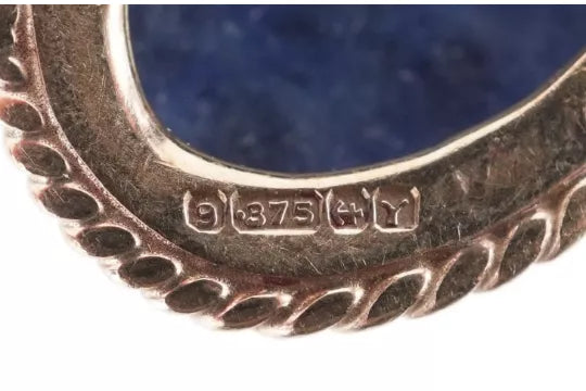 9ct Gold Cabochon Lapis Lazuli Pendant