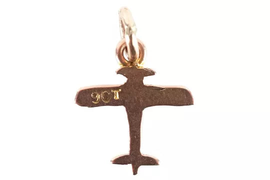 9ct Gold Aeroplane Charm
