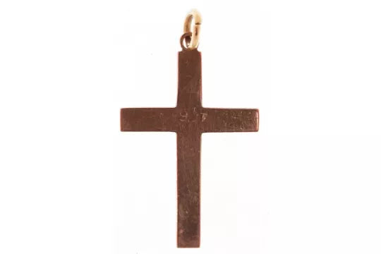 9ct Gold Engraved Cross Pendant
