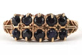 9ct Gold Blue Spinel Ornate Ring