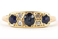 Victorian 18ct Gold Sapphire and Diamond ring
