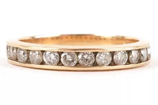 14ct Gold Channel Set Diamond Ring