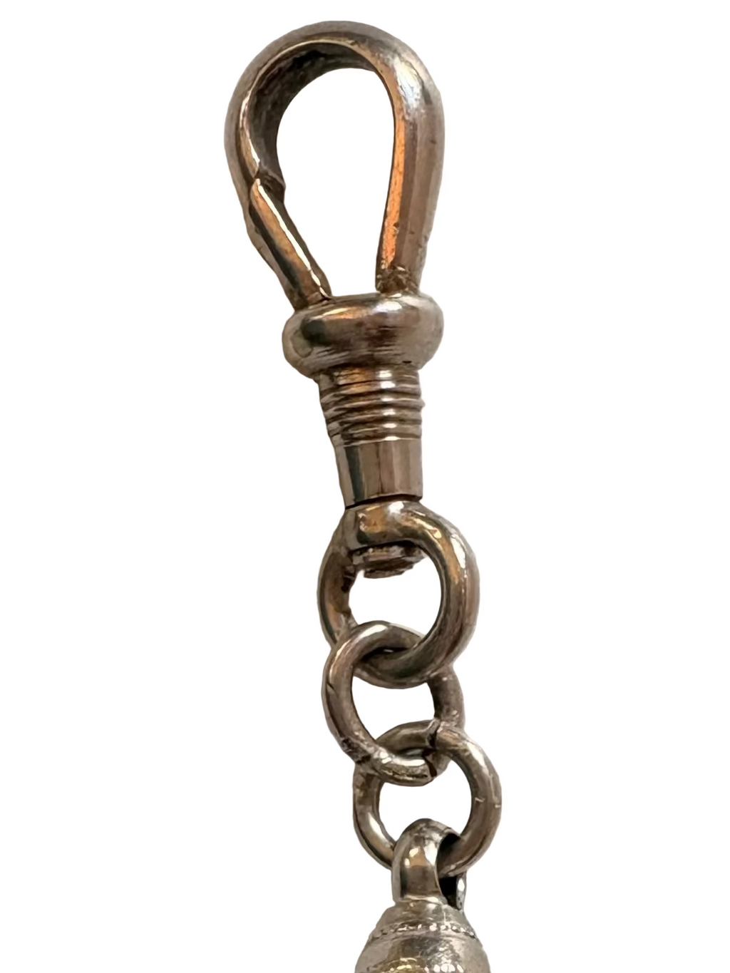 Victorian Silver Albertina Tassel & Dog Clip Pendant (c.1897)