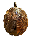 Victorian Gold Filled Engraved Locket Pendant