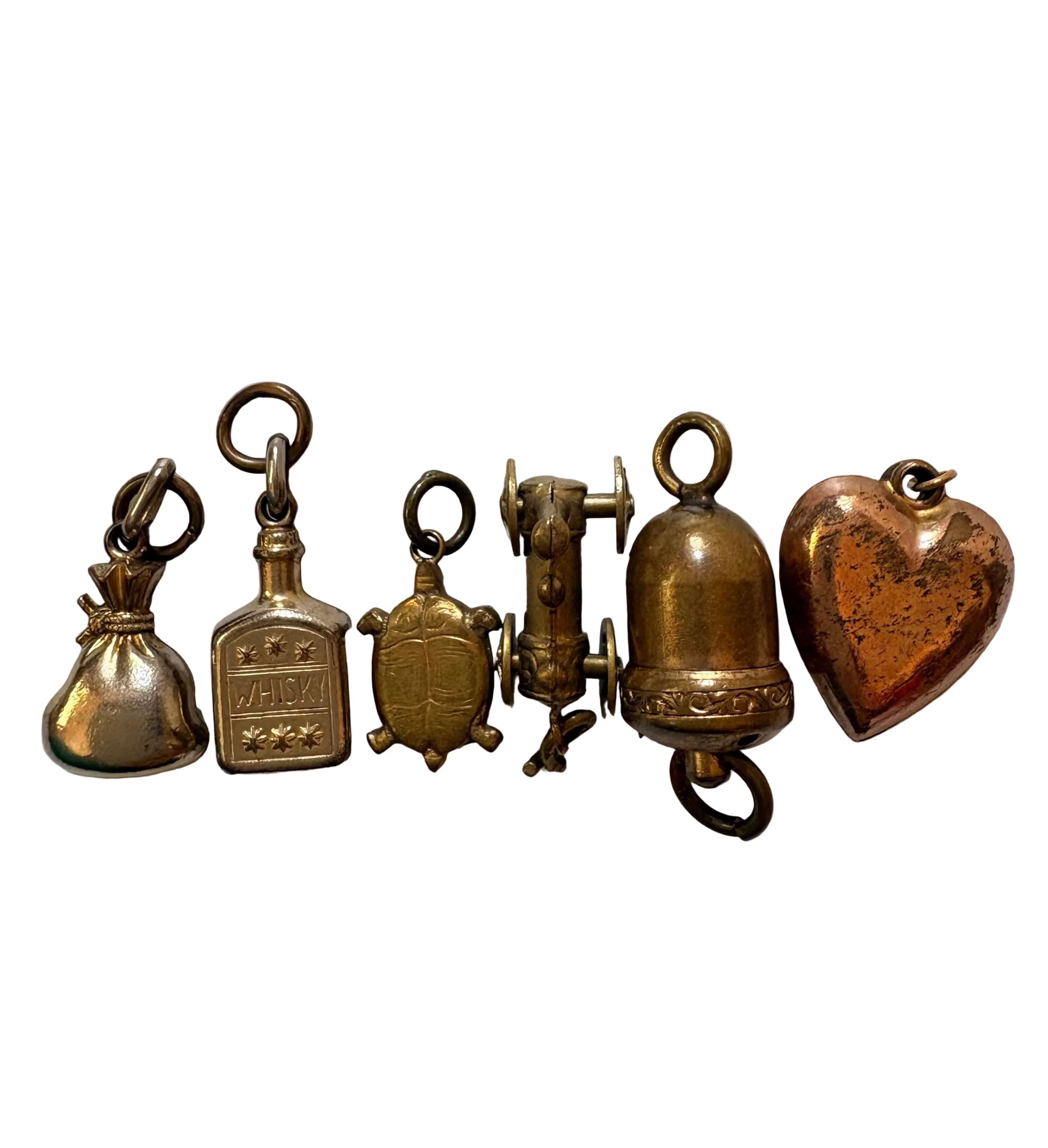 Vintage Charm Collection / Albertina Charms (Money Bag,Whisky Bottle, Turtle, Car, Acorn, Heart)