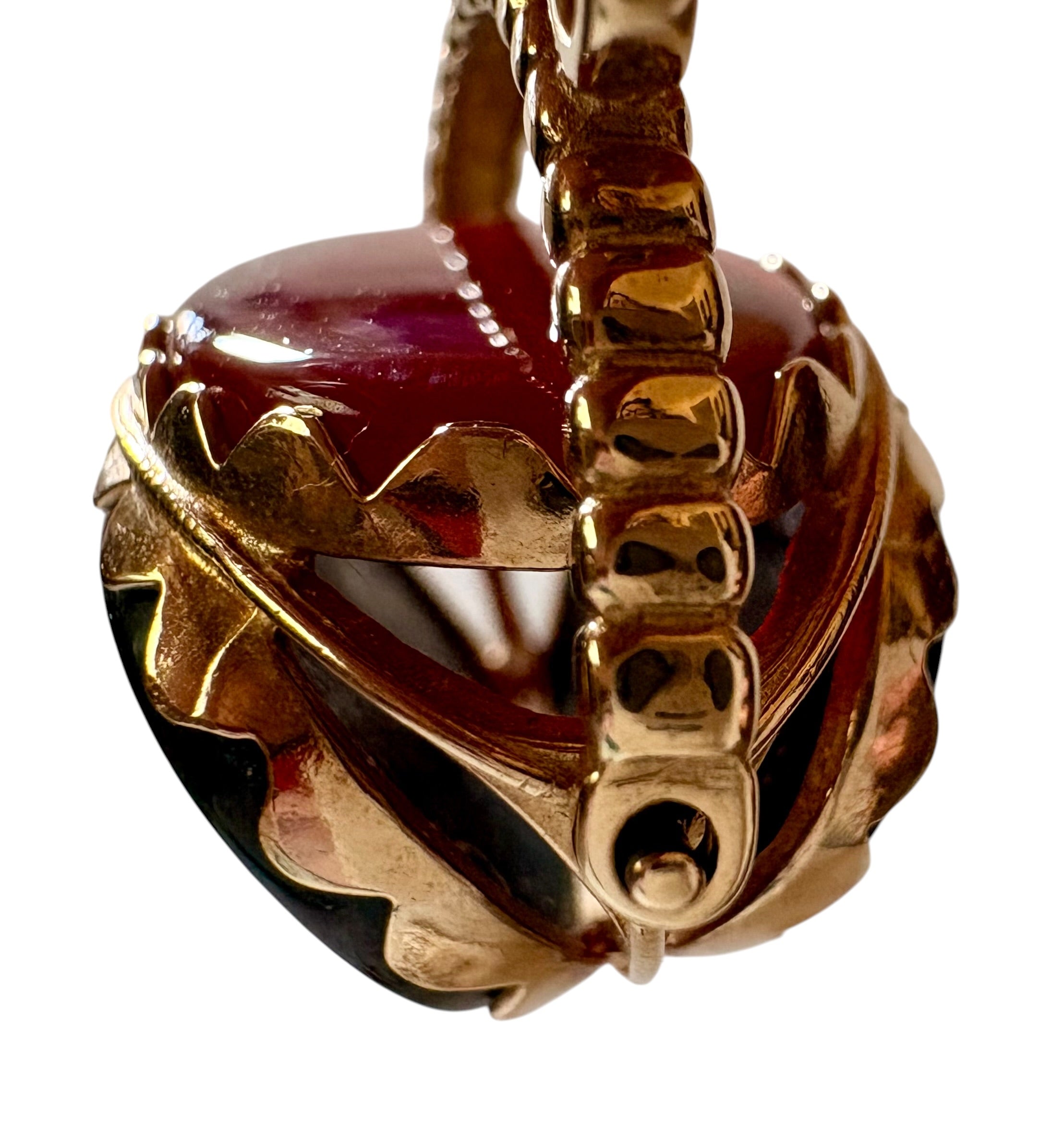 Late Victorian / Edwardian 9ct Gold Swivel Fob with Carnelian, Bloodstone & Onyx, c.1880–1910
