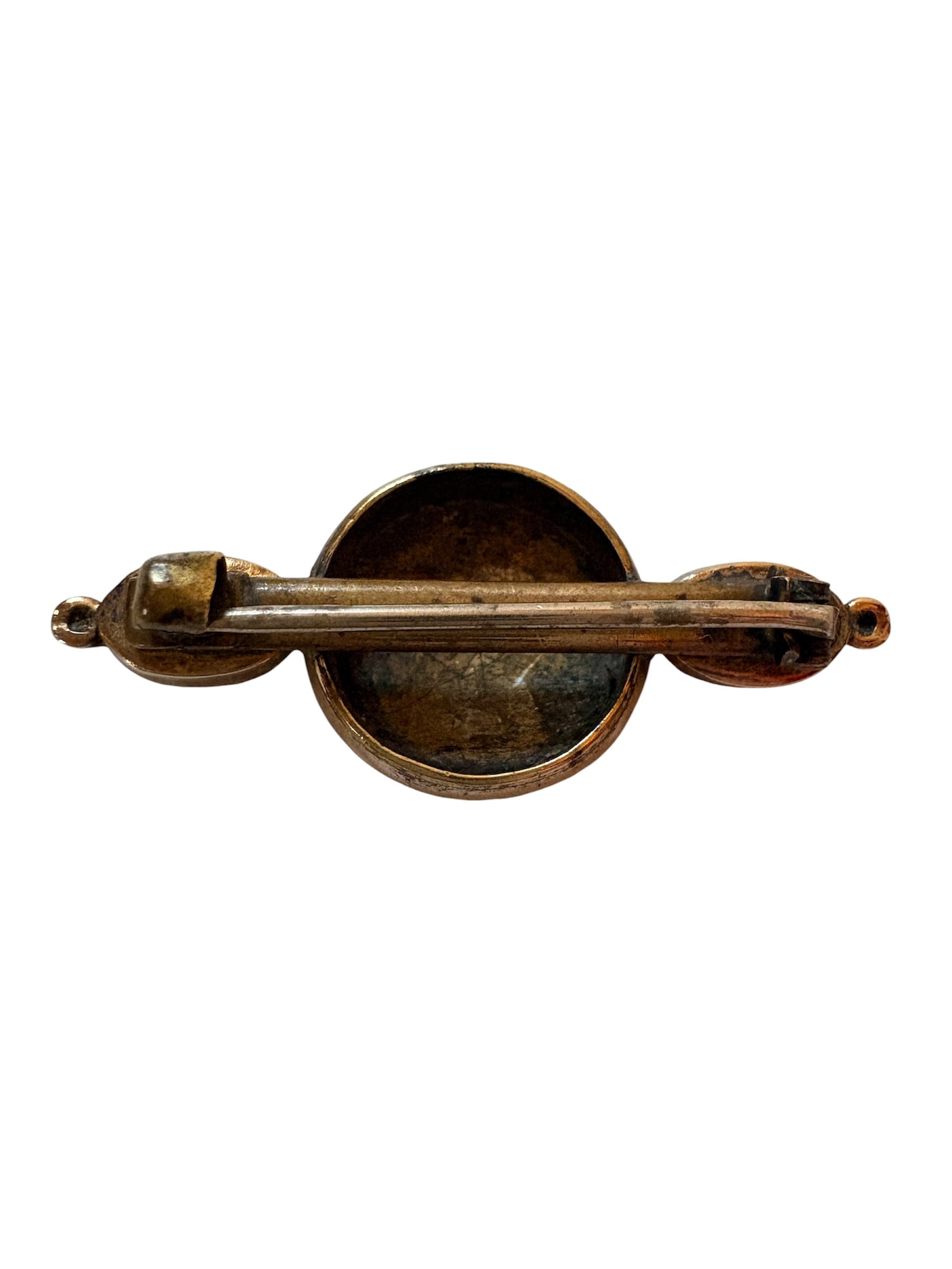 Victorian Masonic Gold Front Bar Brooch with Garnets