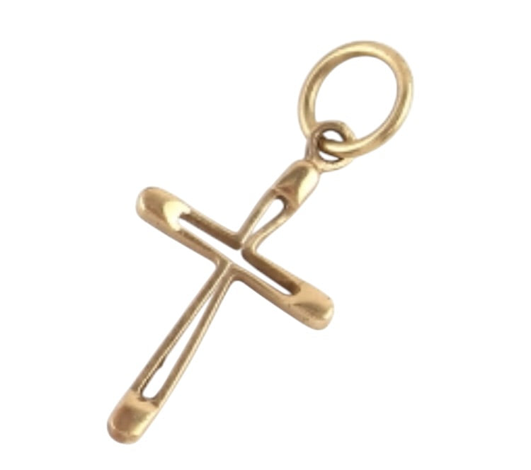 9ct Gold Cross Pendant, c.1970s–80s