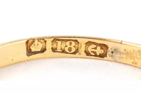 Victorian 18ct Gold Seed Pearl Boat Ring