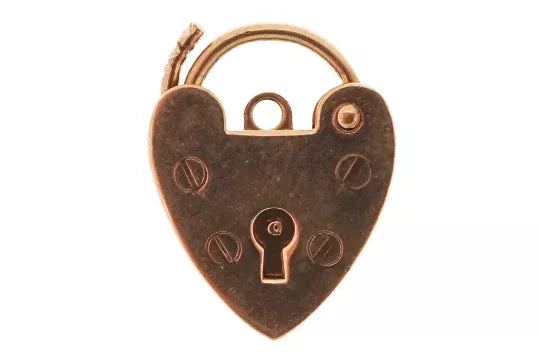 9ct Gold Heart Padlock Clasp (Large)