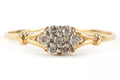 9ct Gold White Sapphire Cluster Ring