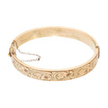 Victorian 9ct Gold Engraved Bangle