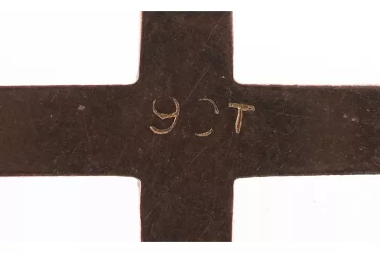 9ct Gold Engraved Cross Pendant