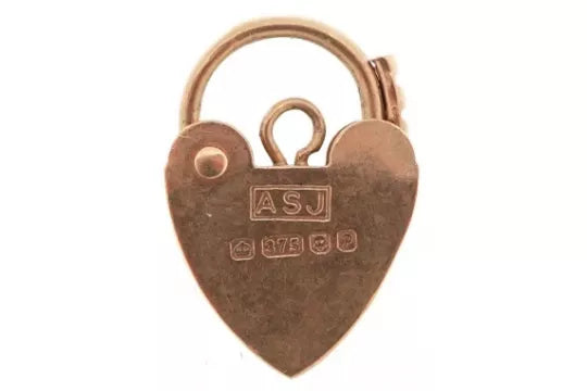 9ct Gold Heart Padlock Clasp