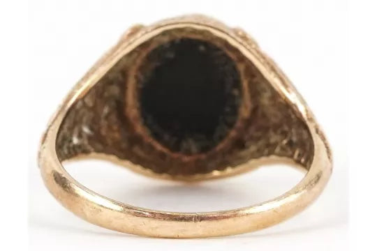 9ct Gold, Black Onyx Signet Ring