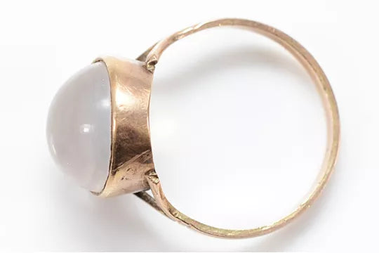 Edwardian Moonstone Cabochon Ring in 9ct Rose Gold