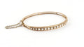 Antique 9ct Gold & Seed Pearl Hinged Bangle