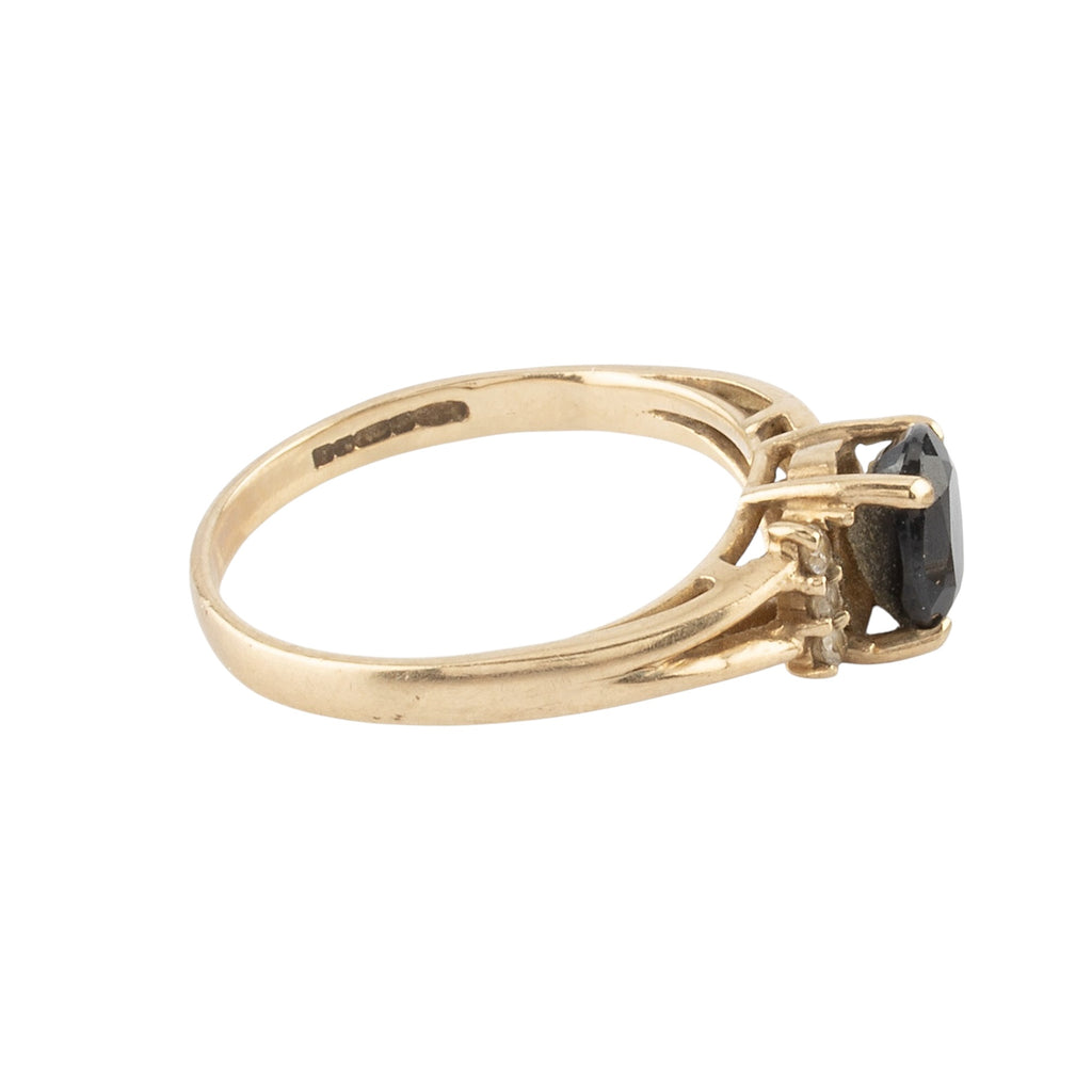 9ct Gold Natural Sapphire Ring, 1970s