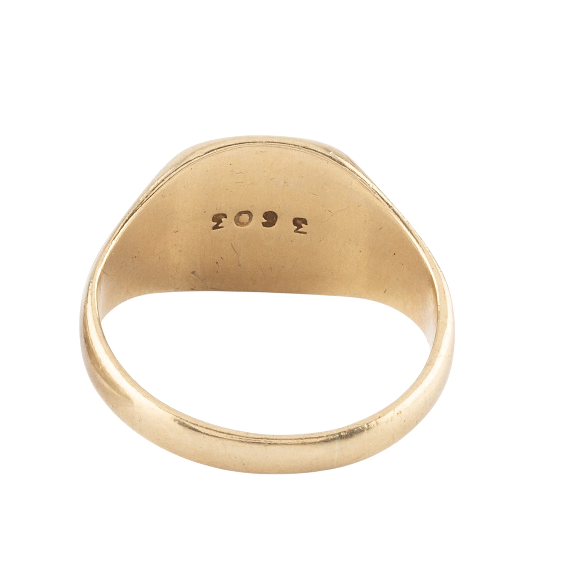 9ct Gold Engraved Signet Ring, Birmingham 1918